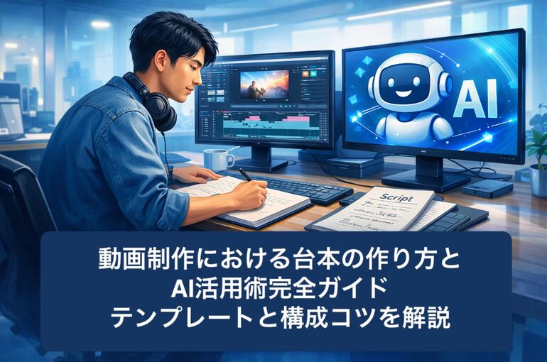 動画制作における台本の作り方とAI活用術完全ガイド｜テンプレートと構成コツを解説