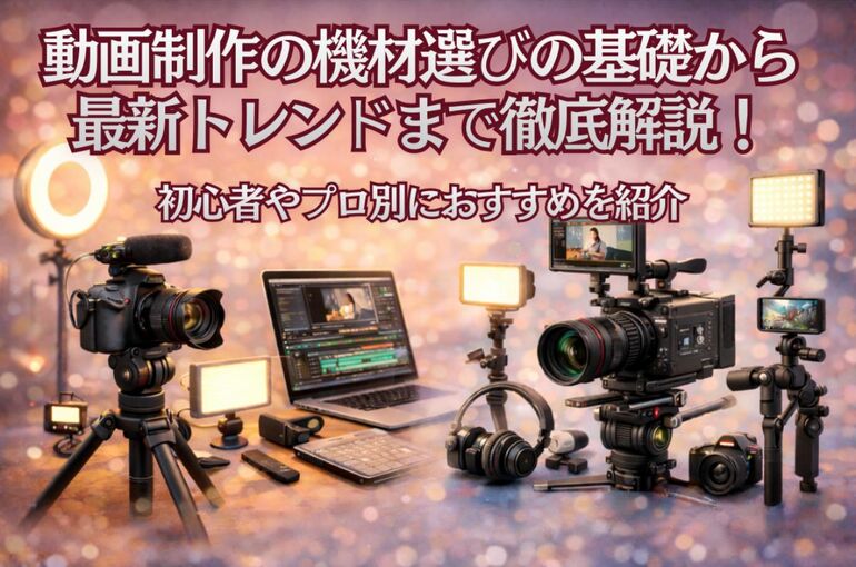 動画制作の機材選びの基礎から最新トレンドまで徹底解説！初心者やプロ別におすすめを紹介